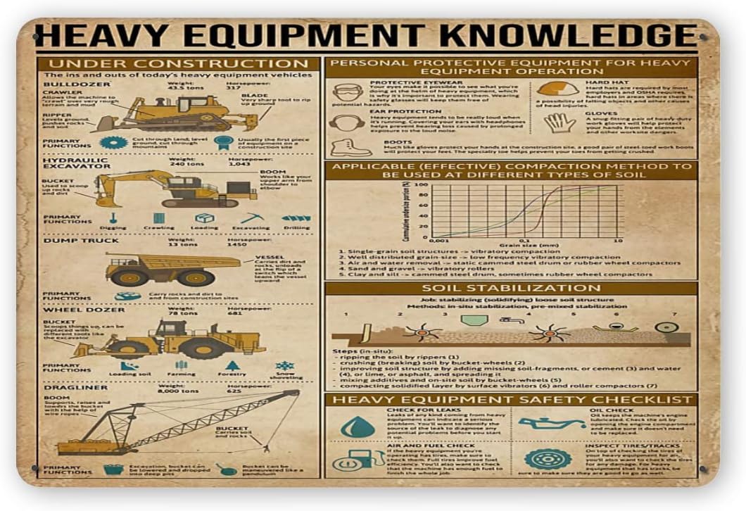 Heavy Equipment Sign - İnşaat İşçileri İçin Ağır Ekipman Bilgisi