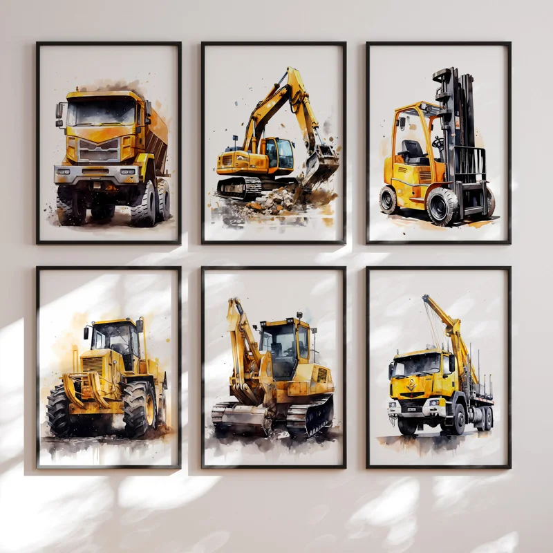 Inşaat araç kamyon Boys kreş d - Heavy Equipment Background incelemesi ve fiyatı