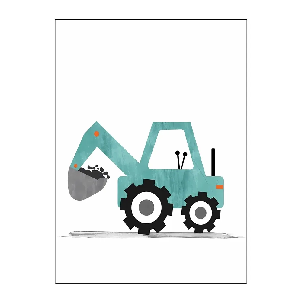 Modern İskandinav tarzı tuval  - Heavy Equipment Background incelemesi ve fiyatı